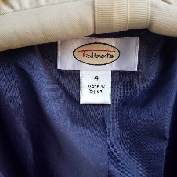 Stunning Talbots Navy Silk Textured Jacket size 4 - Picture 8 of 13